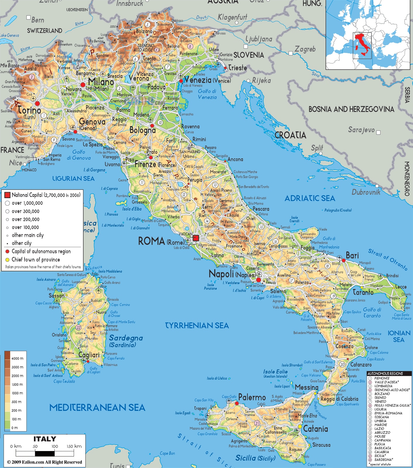 Italy Map Airport