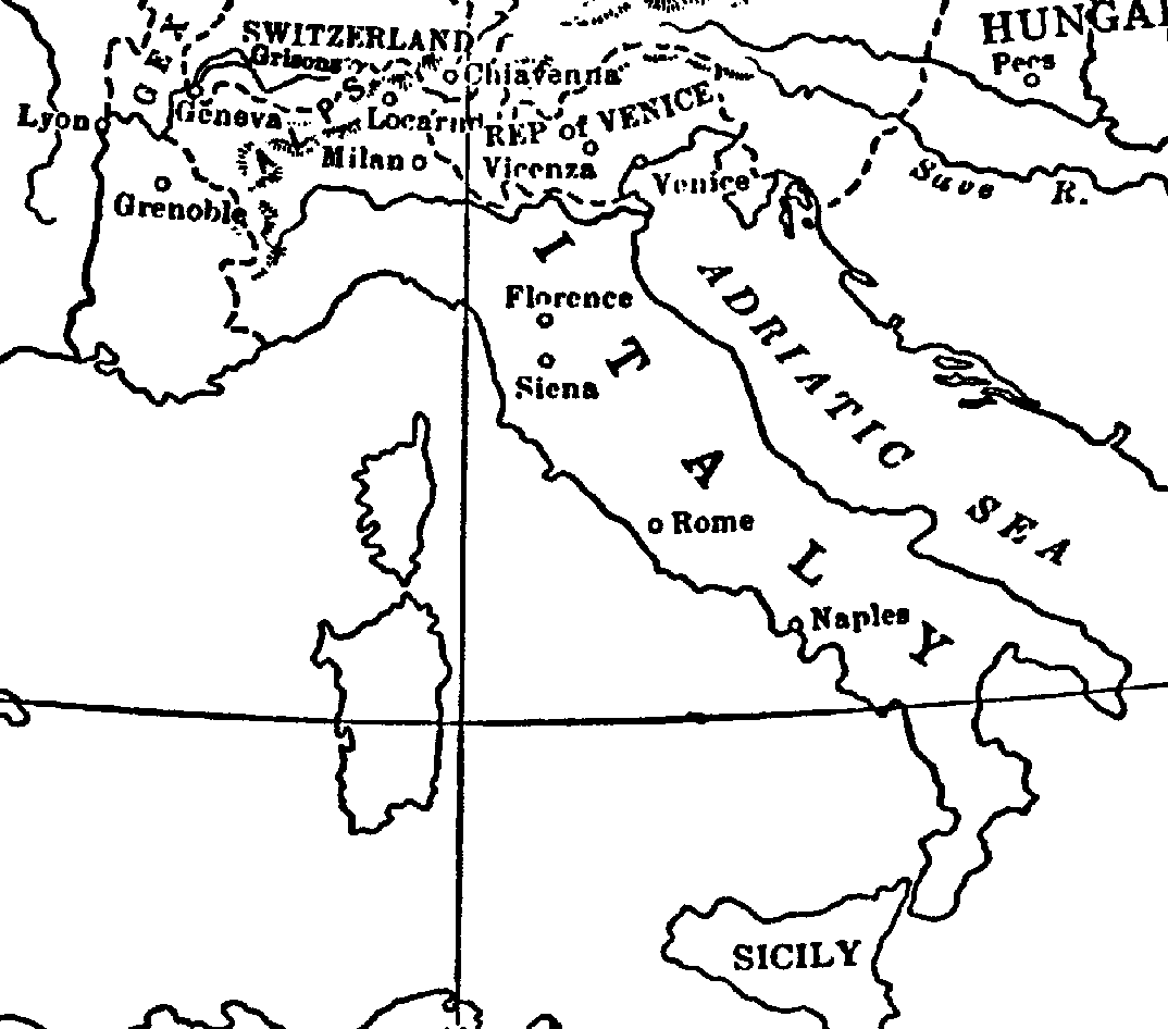 Italy Map Drawing