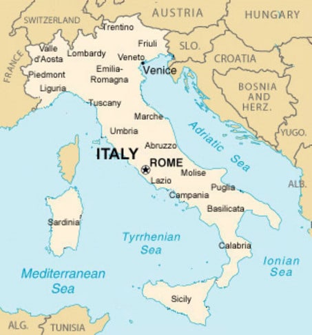 Italy Map English