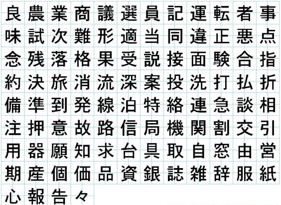 Kanji Language Alphabet