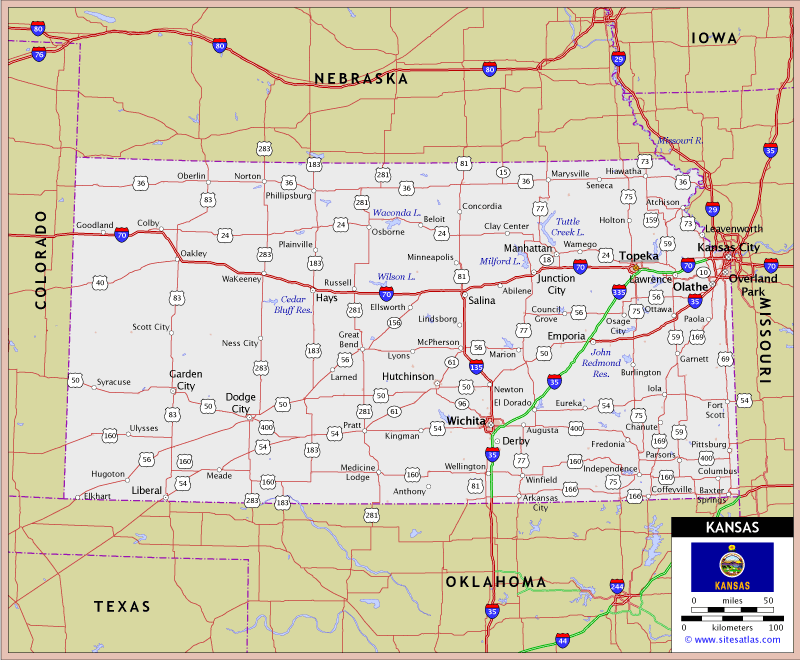 Kansas Map Highways