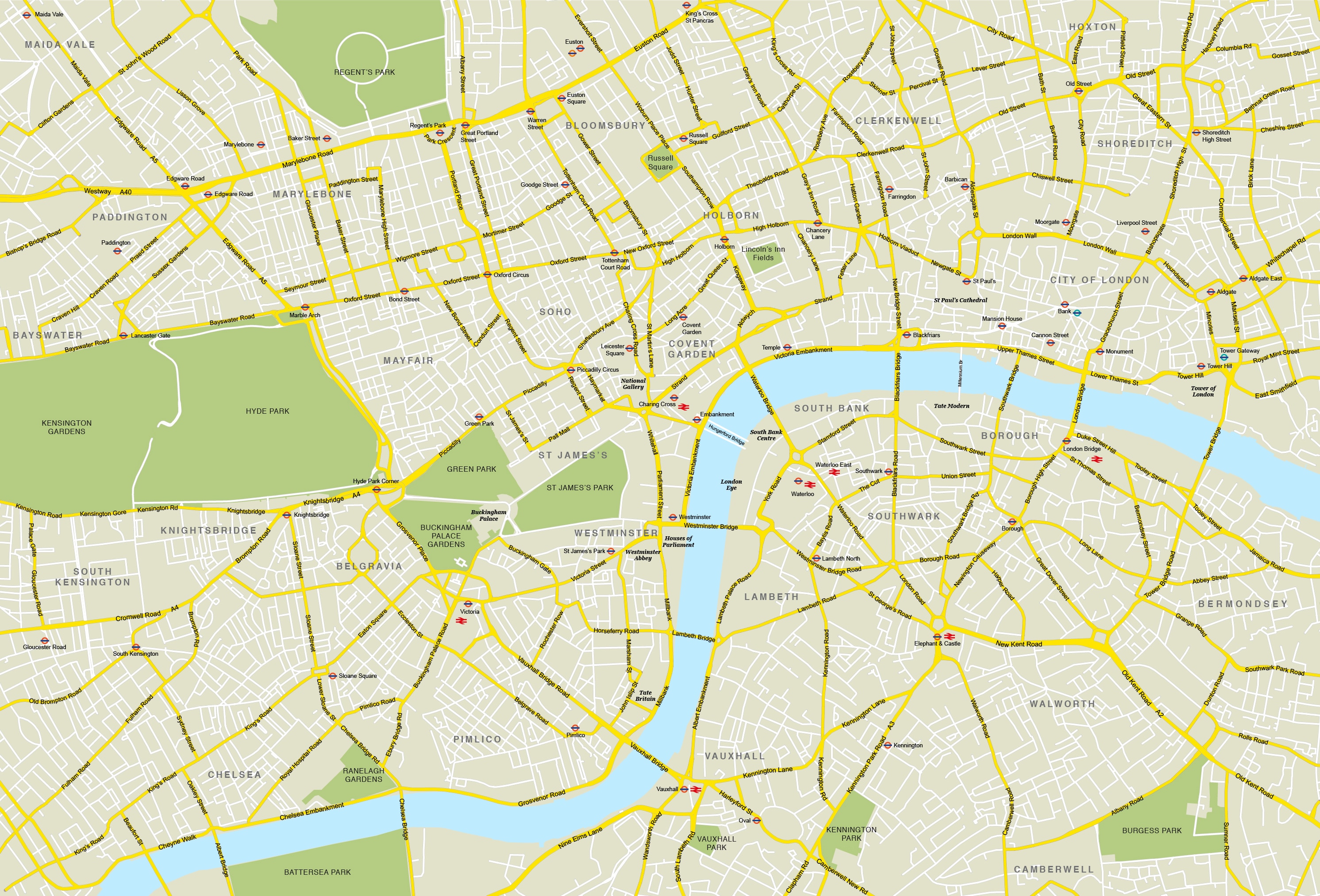 London Street Map Vector