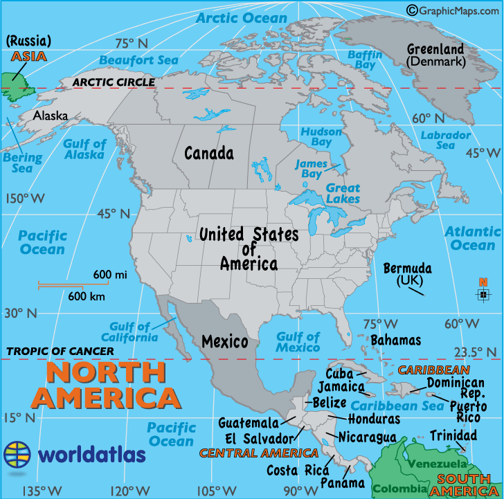 Map of America North