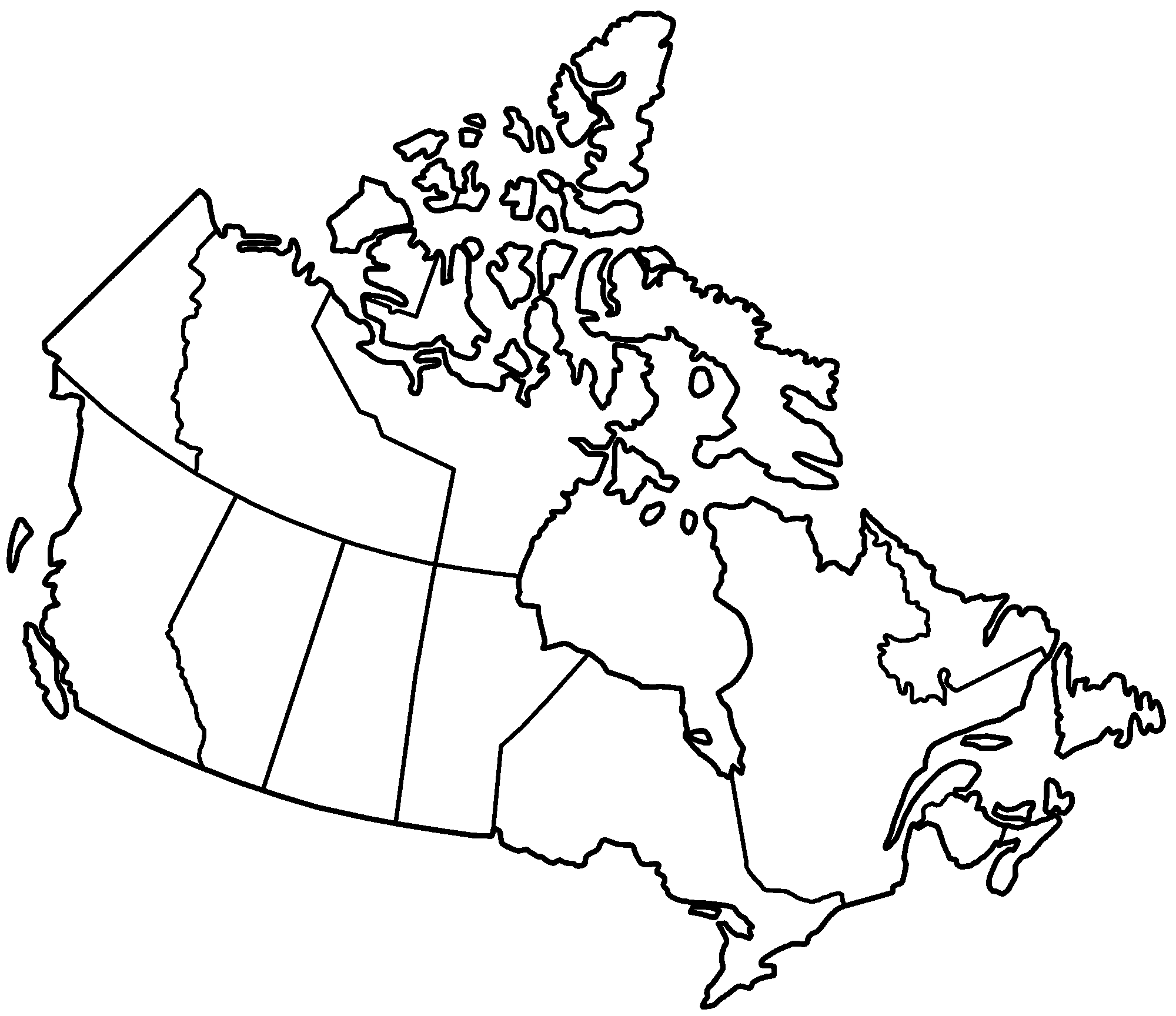 Map of Canada Blank