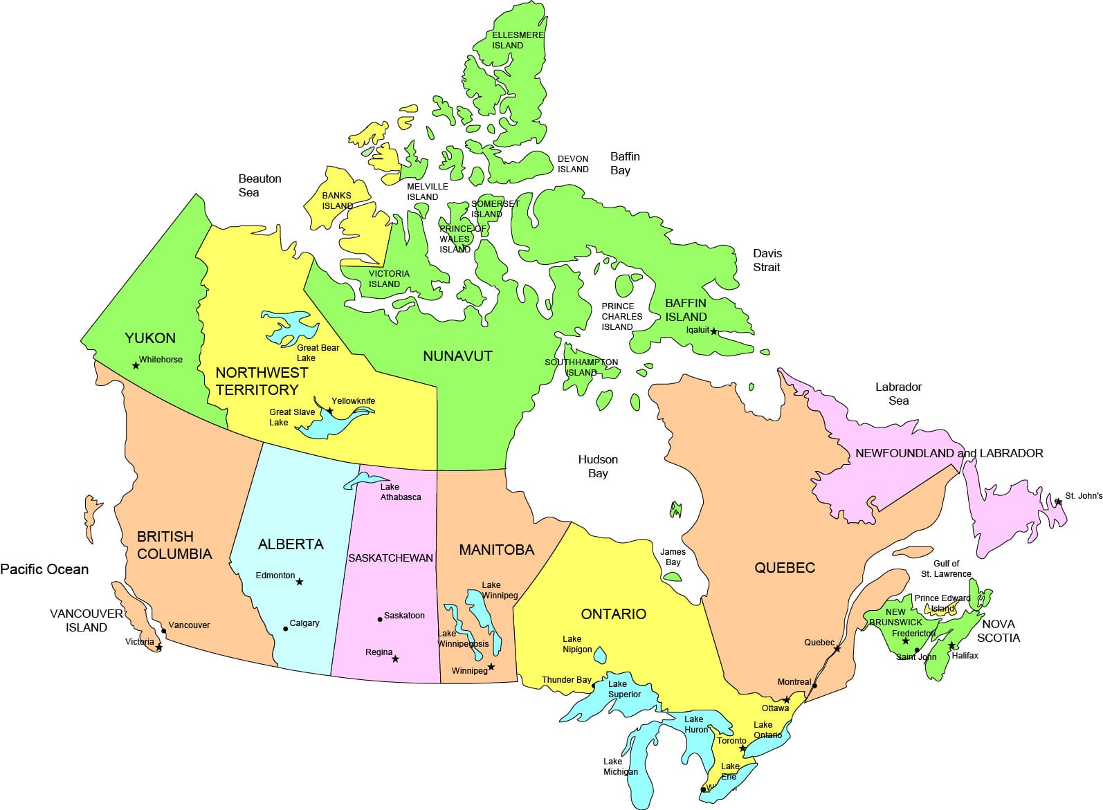 Map of Canada Clipart