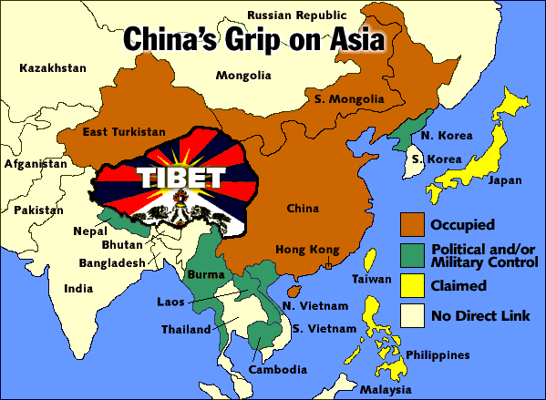Map of China Tibet