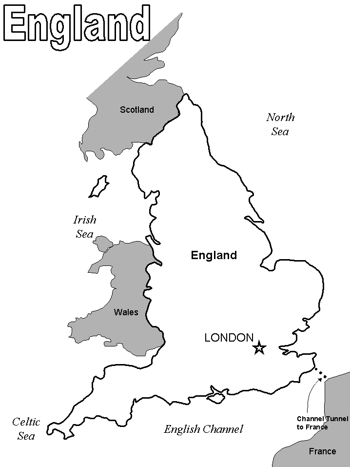 Map of England Coloring