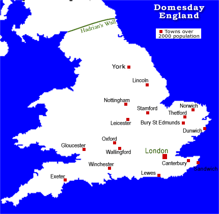 Map of England Town