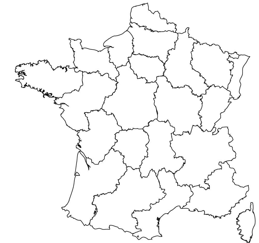 Map of France Outline