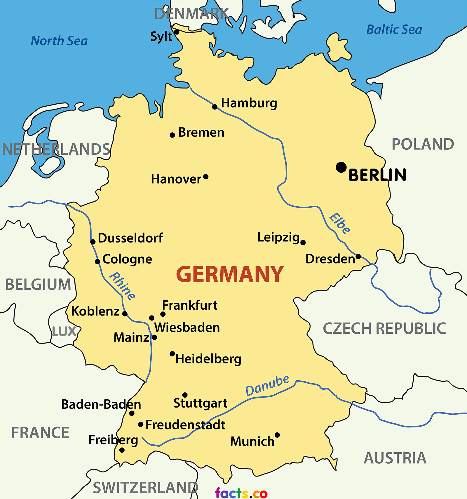 Map of Germany Cities