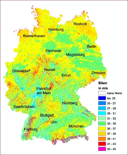 Map of Germany Climate