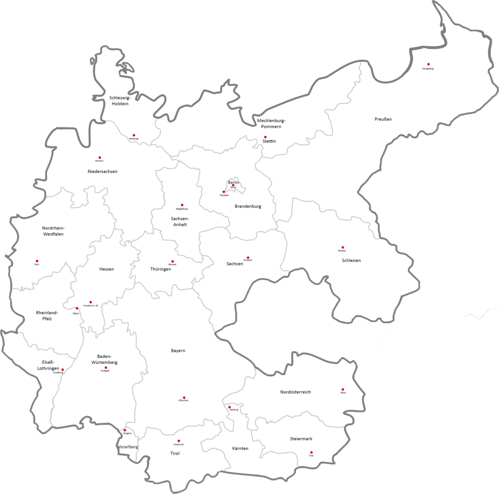 Map of Germany Drawing