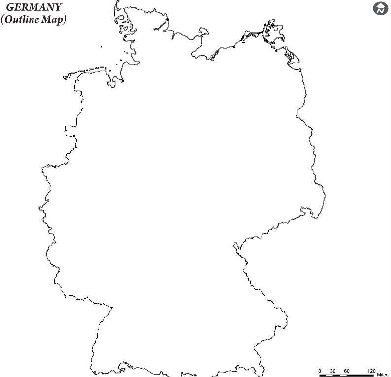 Map of Germany Outline