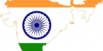Map of India Flag