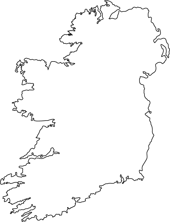 Map of Ireland Outline