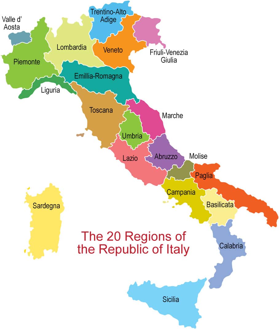Map of Italy Clipart