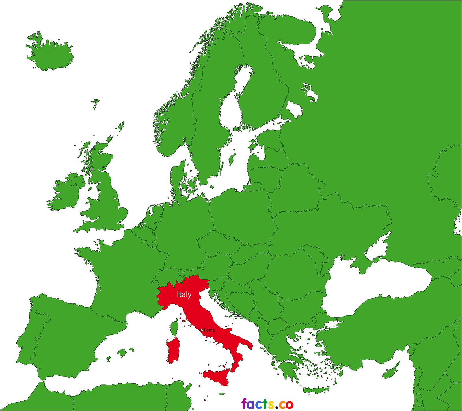 Map of Italy Europe