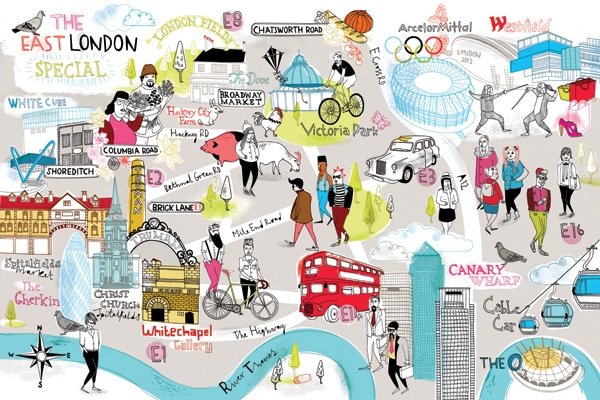 Map of London Drawing