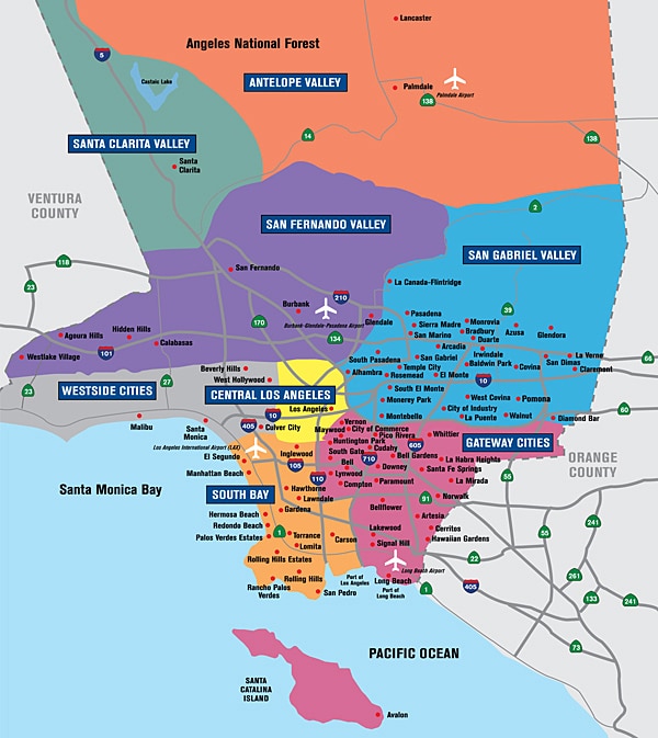 Map of la County