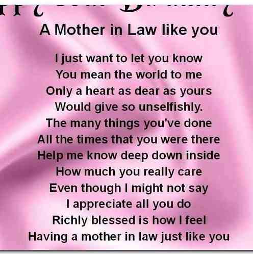 Message for Mother In Law
