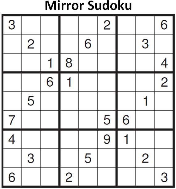 Mirror Sudoku Fun