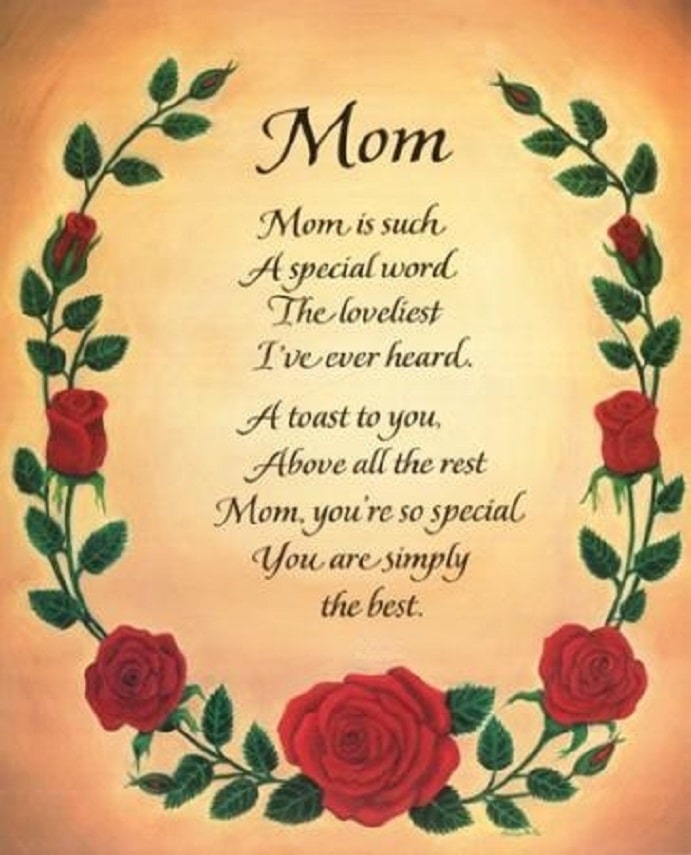 Mothers Day Poem Card