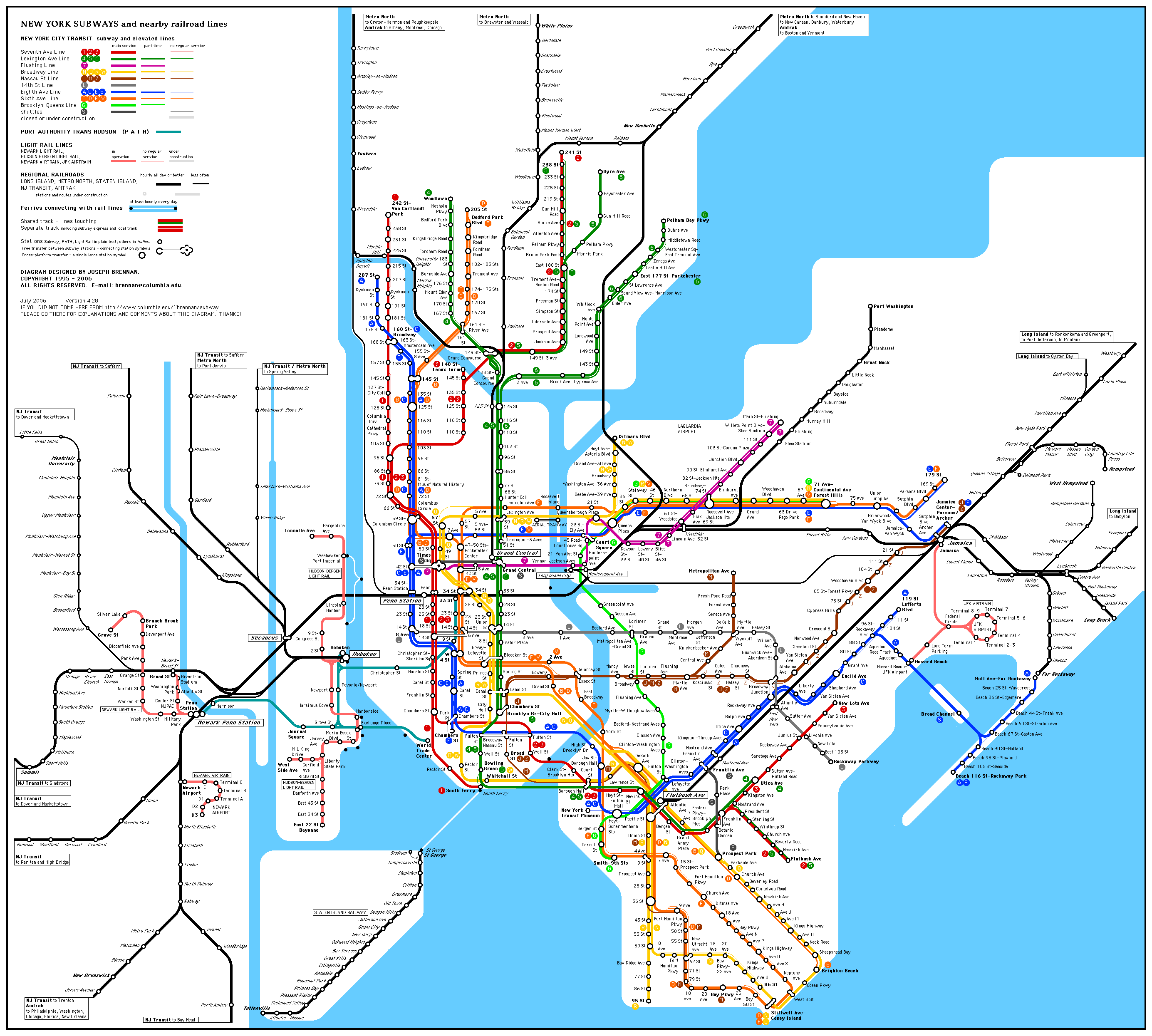 NY City Train Map
