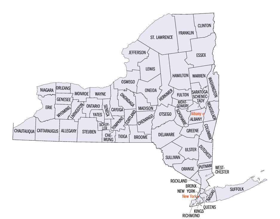 NY Map Cities