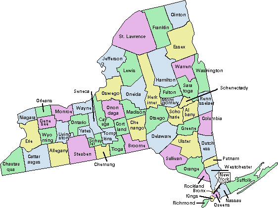 NY Map Counties