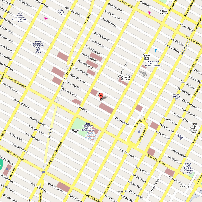 New York City Hotel Street Map