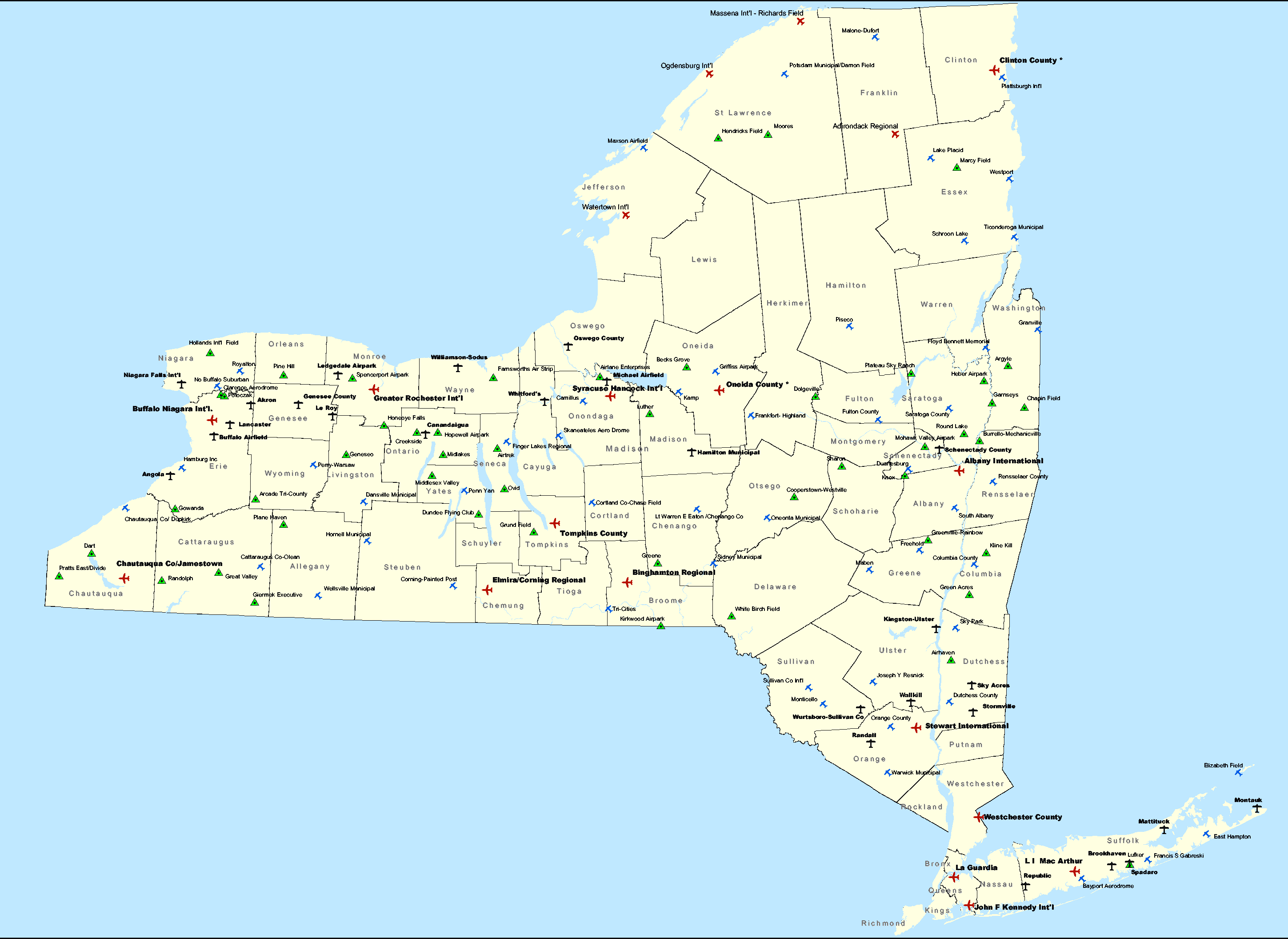 New York Map Airport
