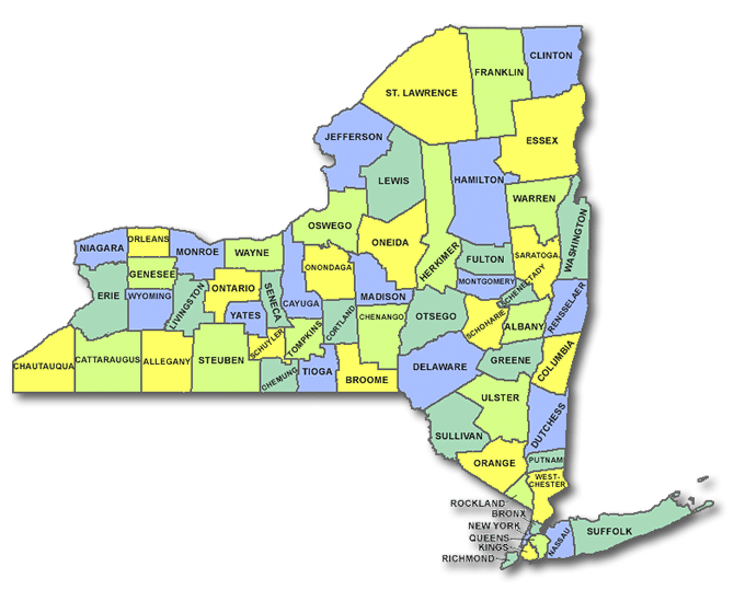 New York Map Counties