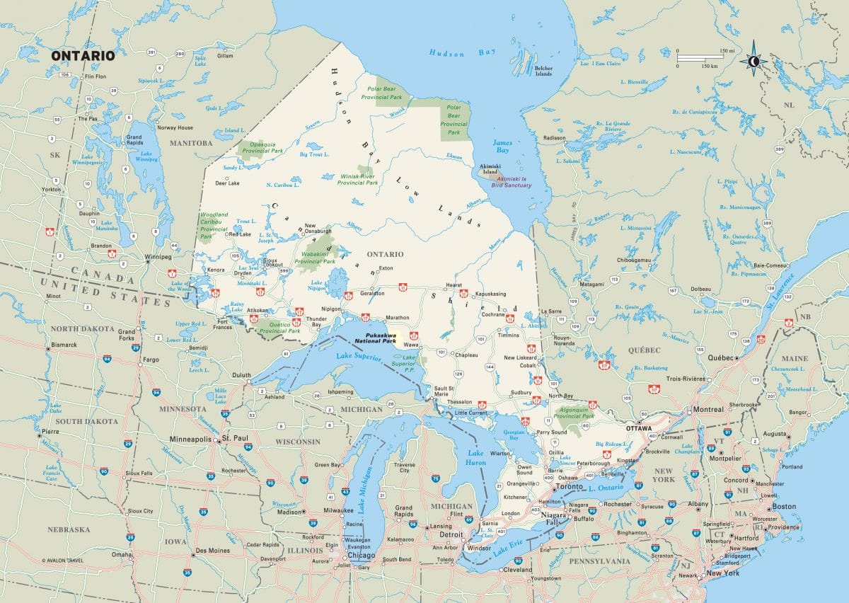 Ontario Road Map Free