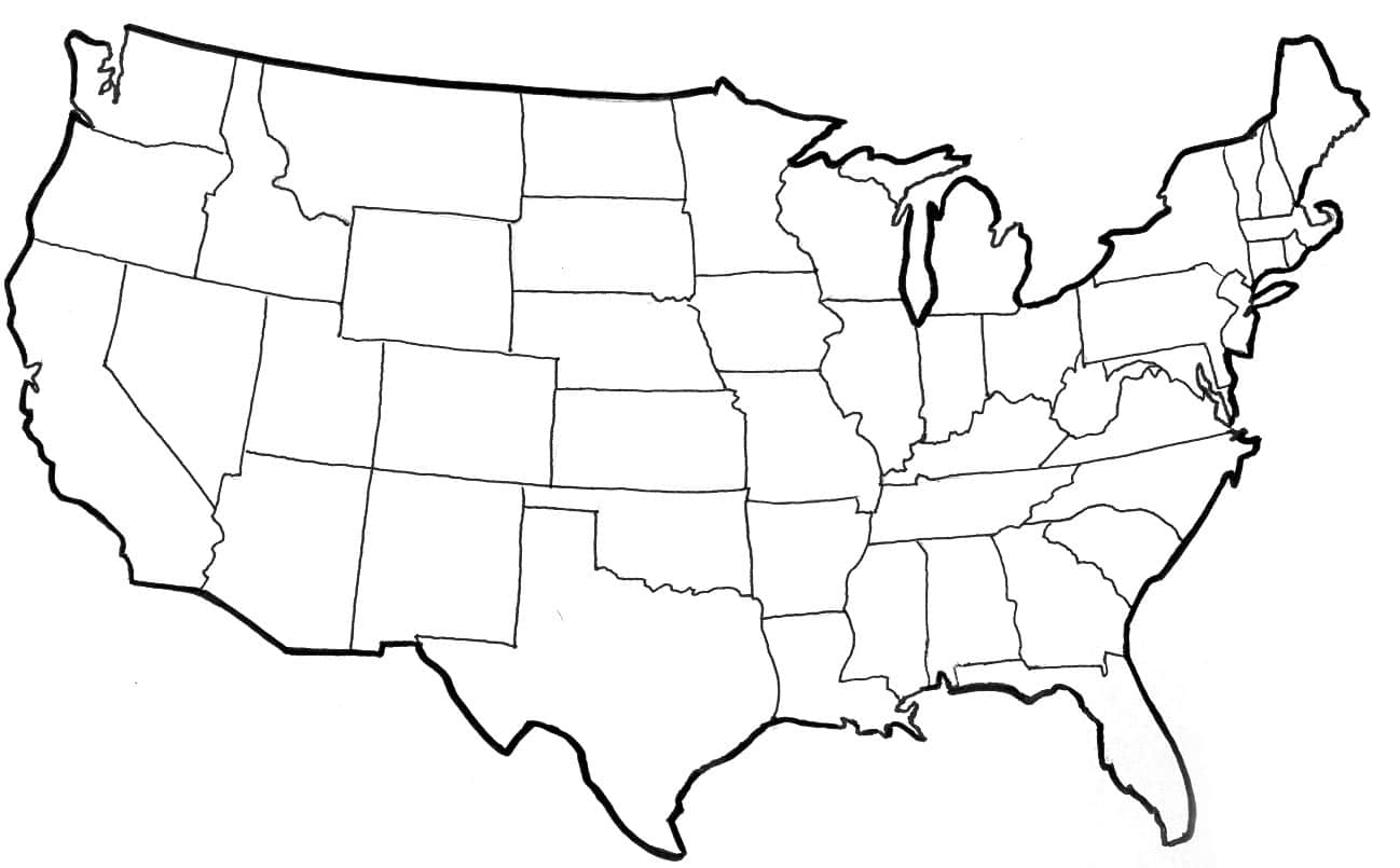 Outline Map of United States