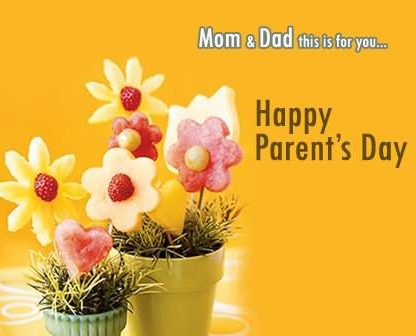 Parents Day Flowers Card