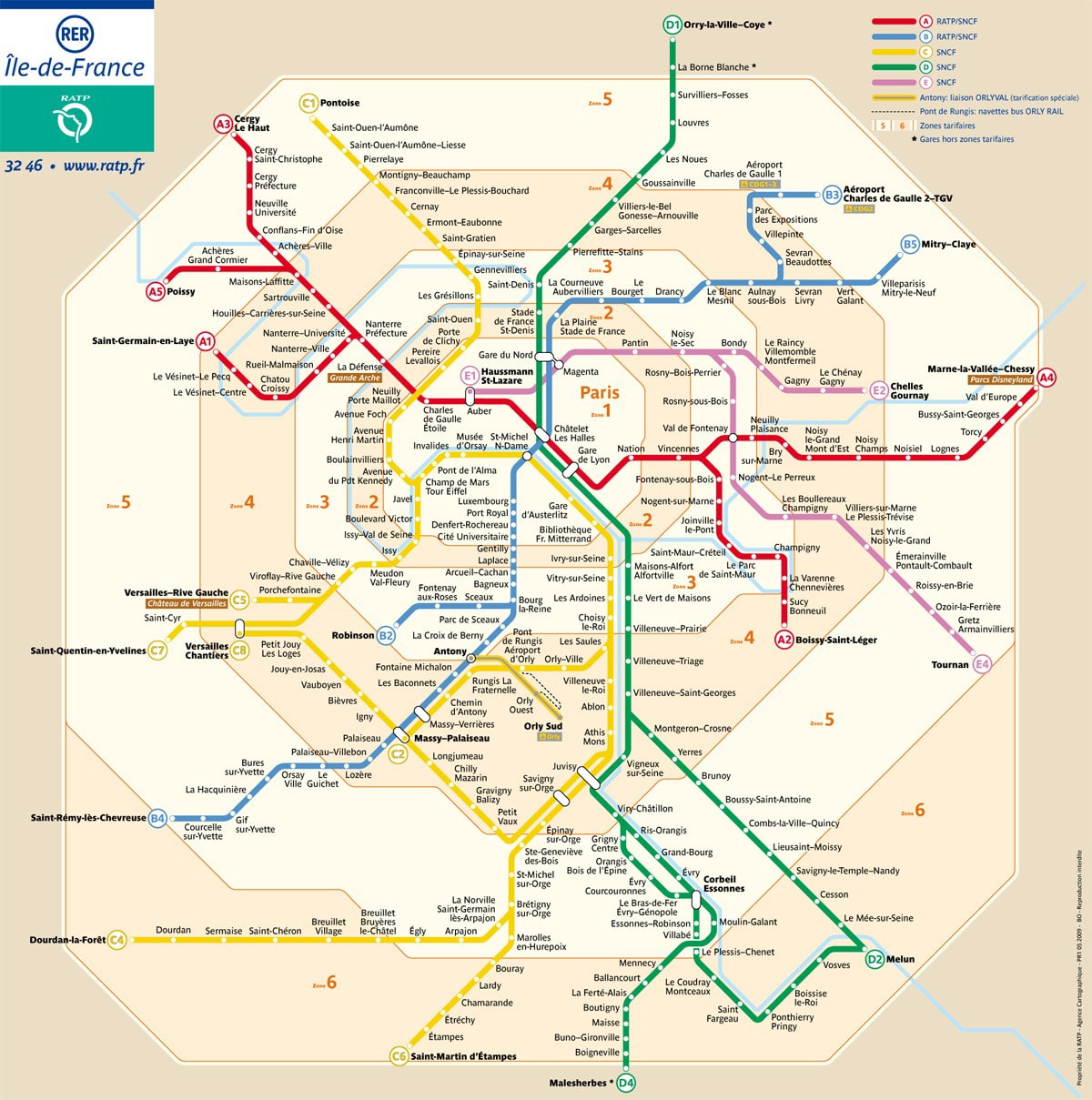 Paris City Metro Map