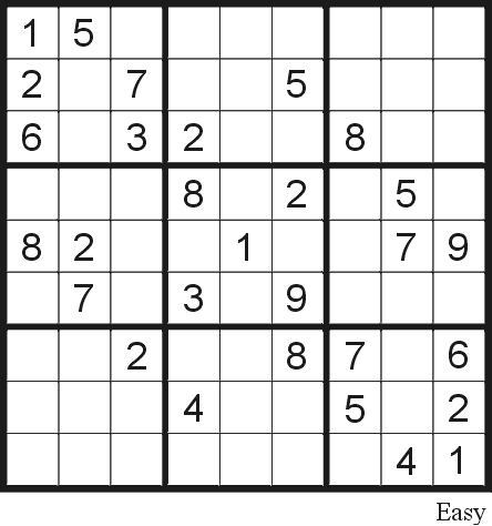 Printable Easy Sudoku