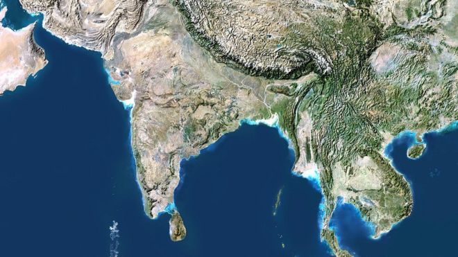 Satellite Map of India