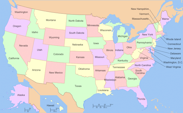 State Map of US