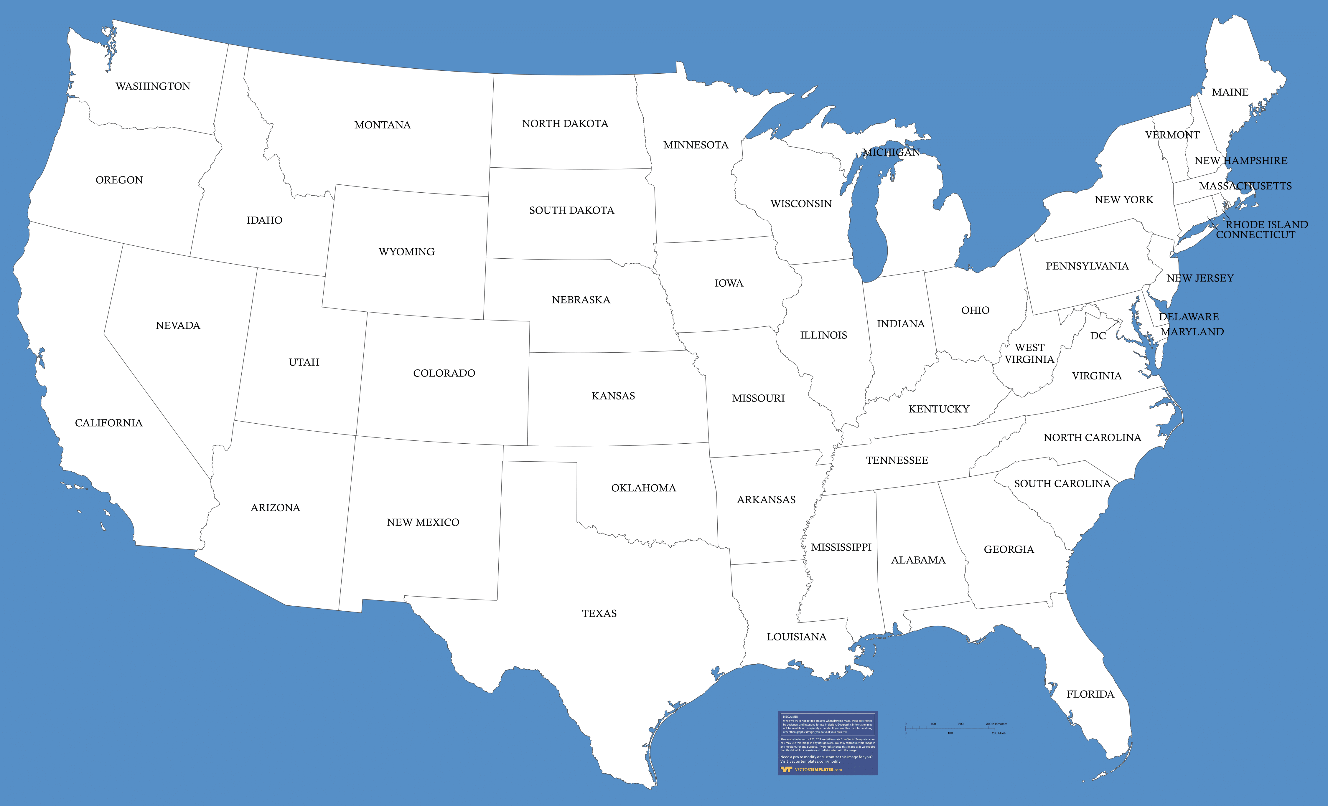 State Map of USA