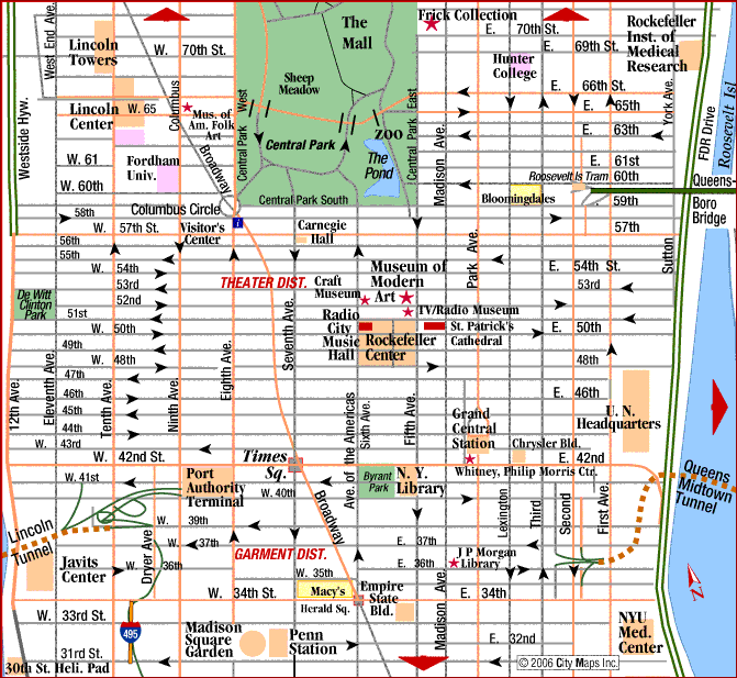 Street Map Manhattan Printable