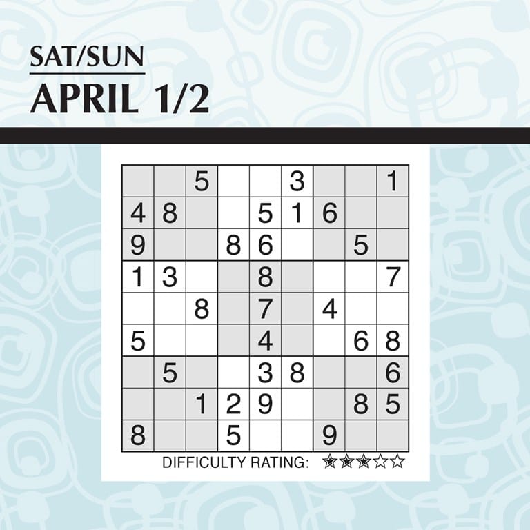 Sudoku 2017 Calendar