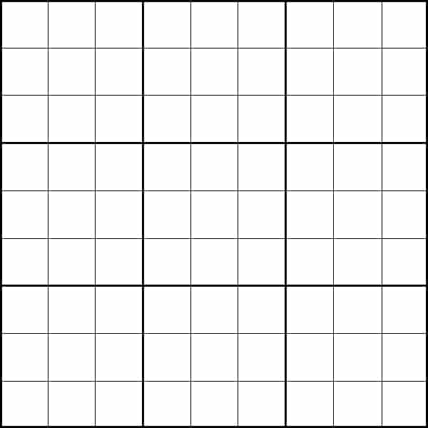 Sudoku Blank Worksheet