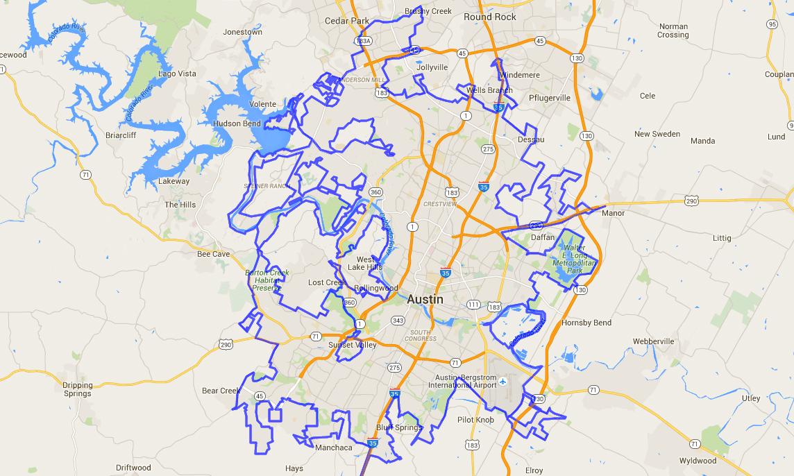 Texas City Limits Map