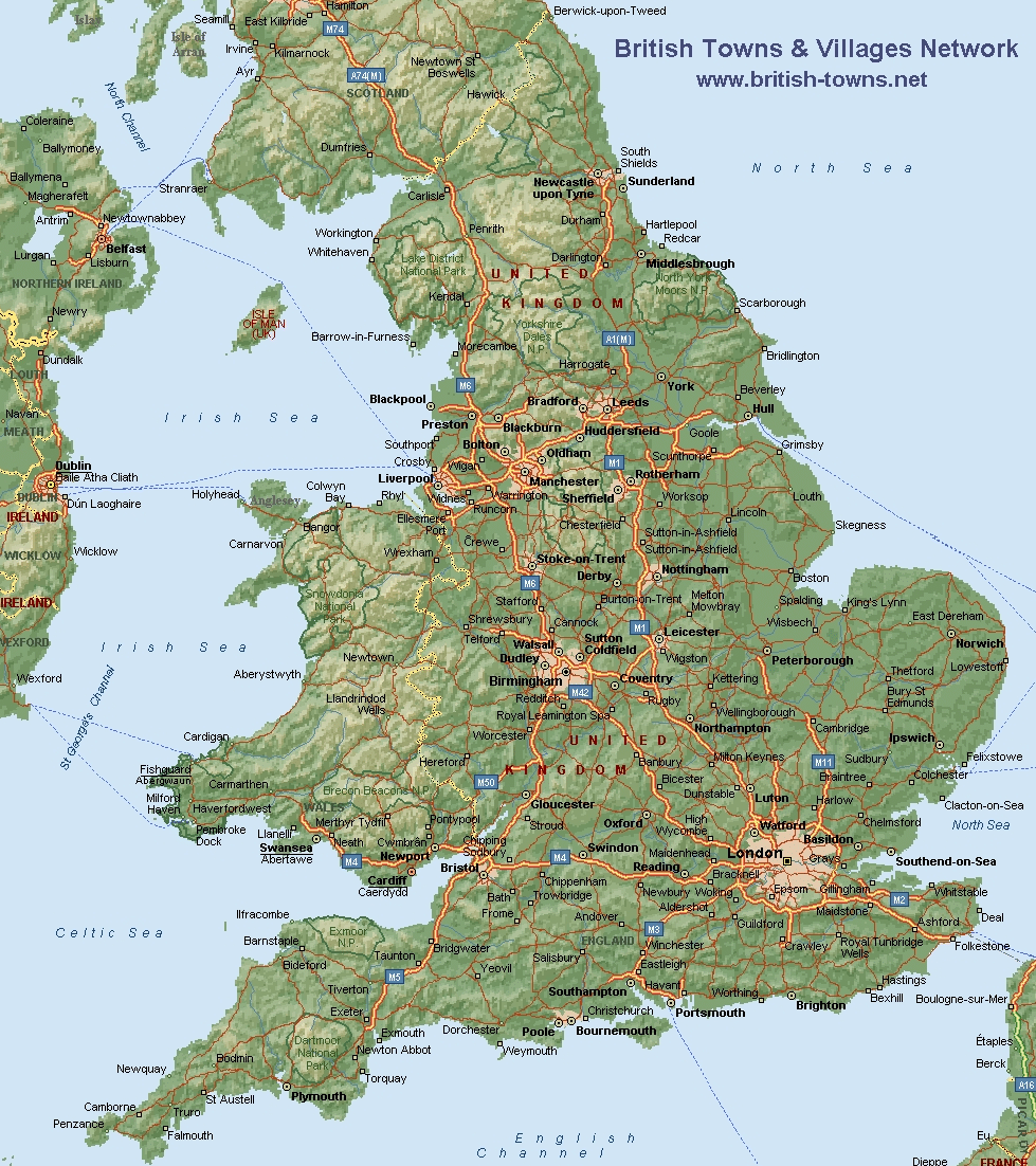 Topographic Map England