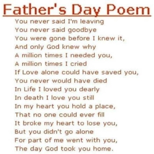 Fathers Day Free Poem