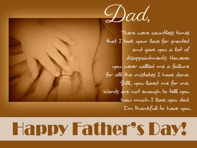 Father’s day card message Idea