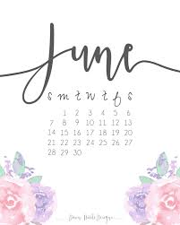  June 2017 Colorful Calendar Template