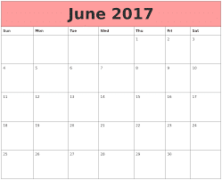 Free June Calendar 2017 Download