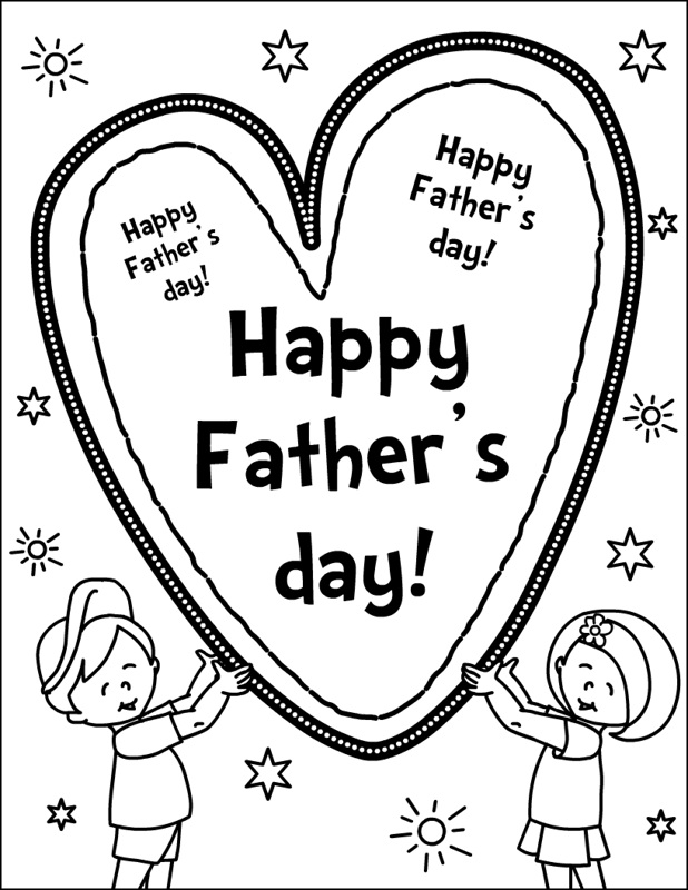 Happy fathers day coloring page Image